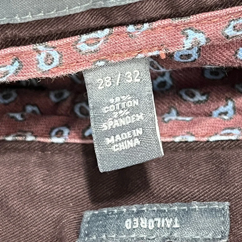 Bonobos Tailored Pants Men‎ 28x31 Slim Modern Minimal Workwear Casual Maroon
